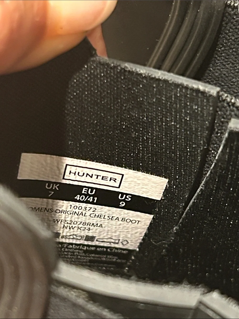 New in Box Hunter Original Chelsea Boots- Black US 9